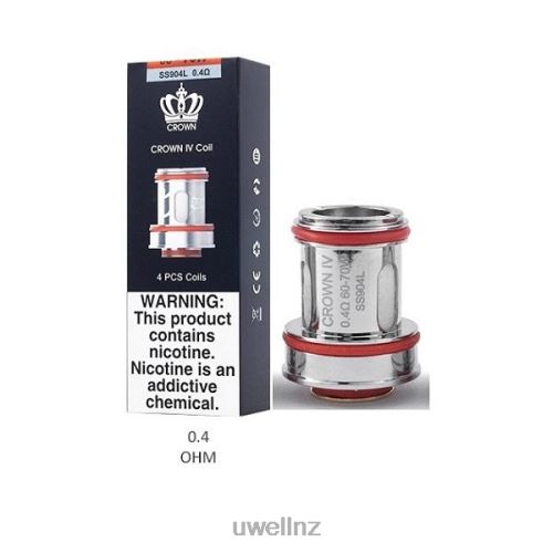 UWELL CROWN 4 REPLACEMENT COILS (4-PACK) | UWELL Auckland Dual Coil 0.4ohm L0PHN183