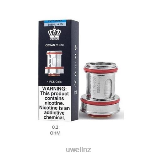 UWELL CROWN 4 REPLACEMENT COILS (4-PACK) | UWELL Auckland Dual Coil 0.4ohm L0PHN183