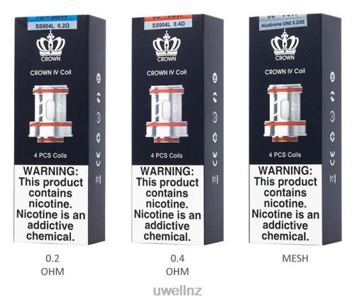 UWELL CROWN 4 REPLACEMENT COILS (4-PACK) | UWELL Wellington UN2 Dual Mesh 0.23ohm L0PHN184