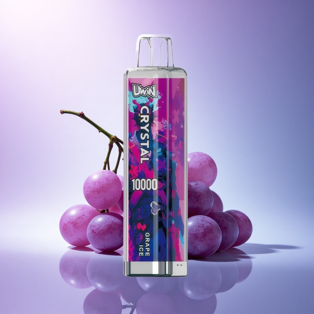 Uwin Crystal 10000 Puffs Grape Ice RGB Lights 650mAh Rechargeable 18ml