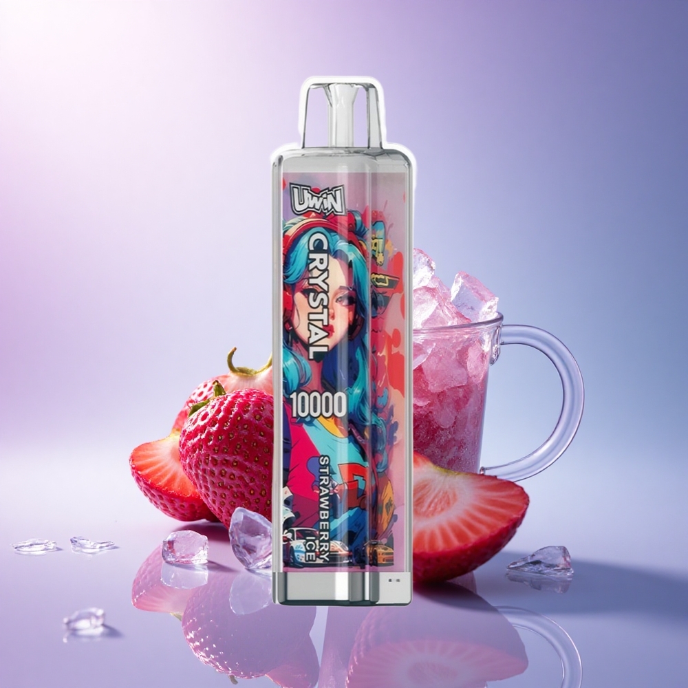 Uwin Crystal 10000 Puffs Strawberry Ice RGB 18ml 650mAh