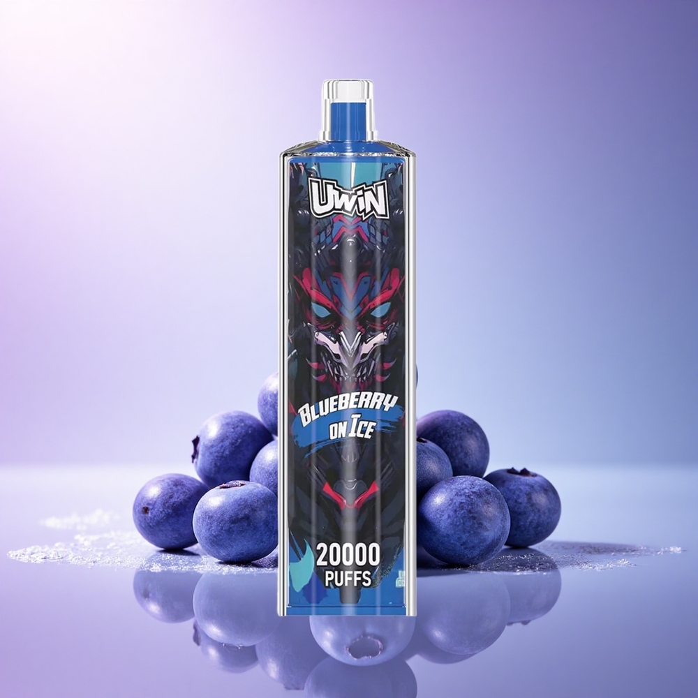 Uwin Shisha Hookah Crystal 20000 Puffs Blueberry On Ice 0% Nicotine Mesh Coil