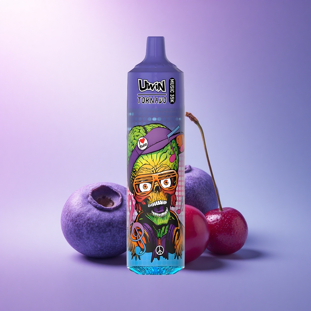 Uwin Tornado 35K Music Puffs Blueberry Cherry Cranberry Nicotine 5% 600mAh