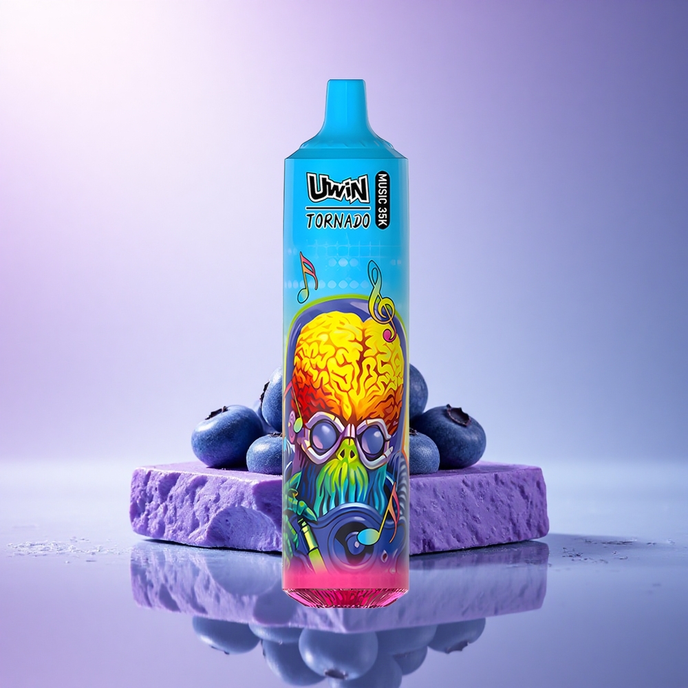 Uwin Tornado 35K Music Puffs Blueberry On Ice 5% Nicotine 600mAh Mesh Coil