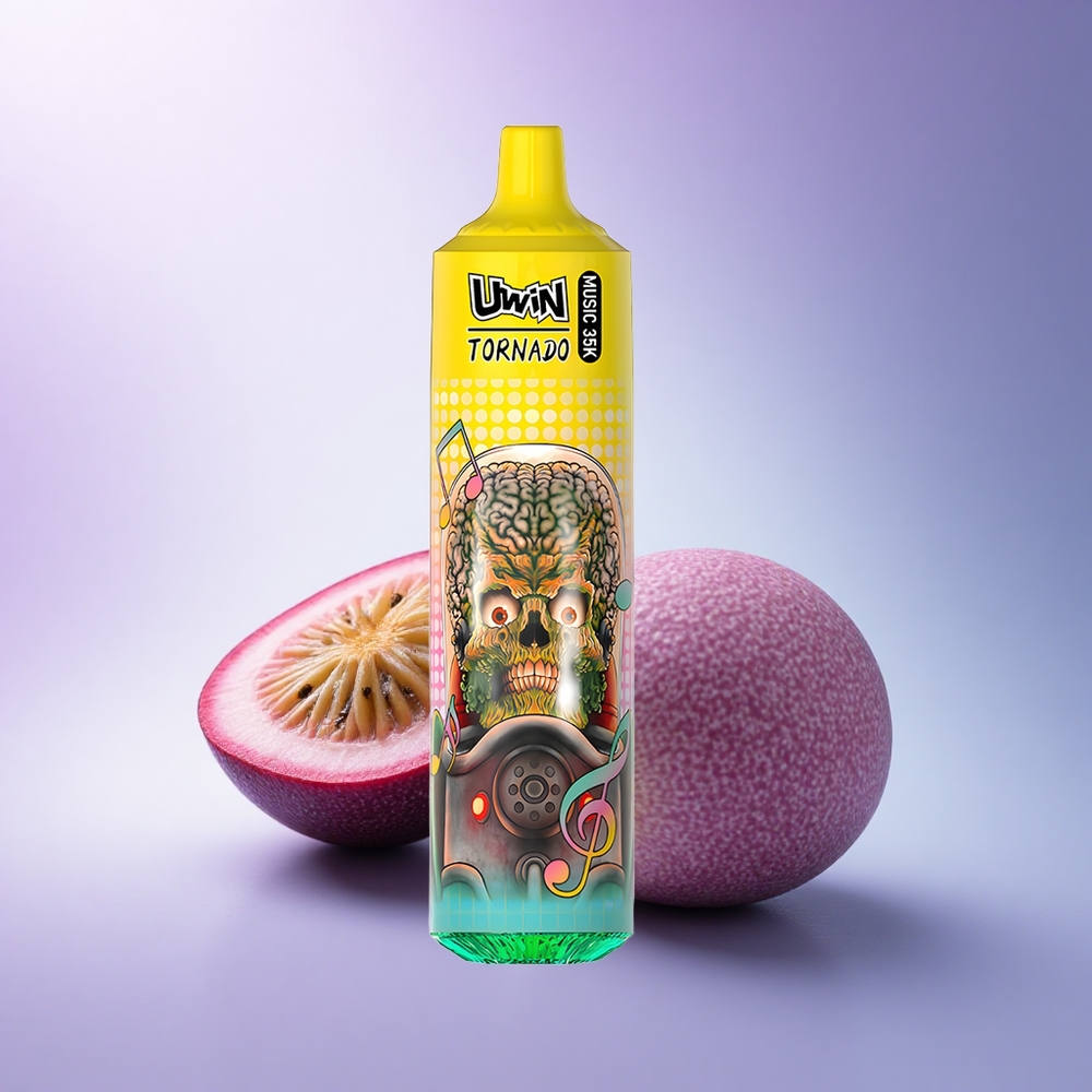 Uwin Tornado 35K Music Puffs Kiwi Passion Fruit Guava Nicotine 5% Mesh Coil 600mAh