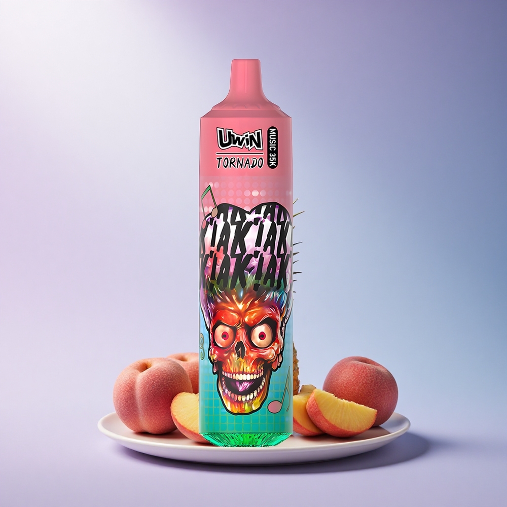 Uwin Tornado 35K Music Puffs Peachy Mango Pineapple Mesh Coil 1.0 Ohm Nicotine Options