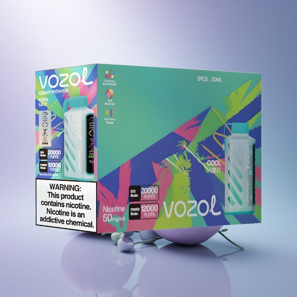 VOZOL Gear Power 20000 Puffs Cool Mint Dual Mesh 20mL Nicotine