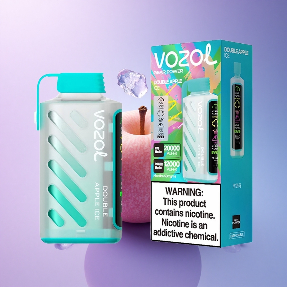 VOZOL Gear Power 20000 Puffs Double Apple Ice Dual Mesh Coil 20mL Nicotine 5%