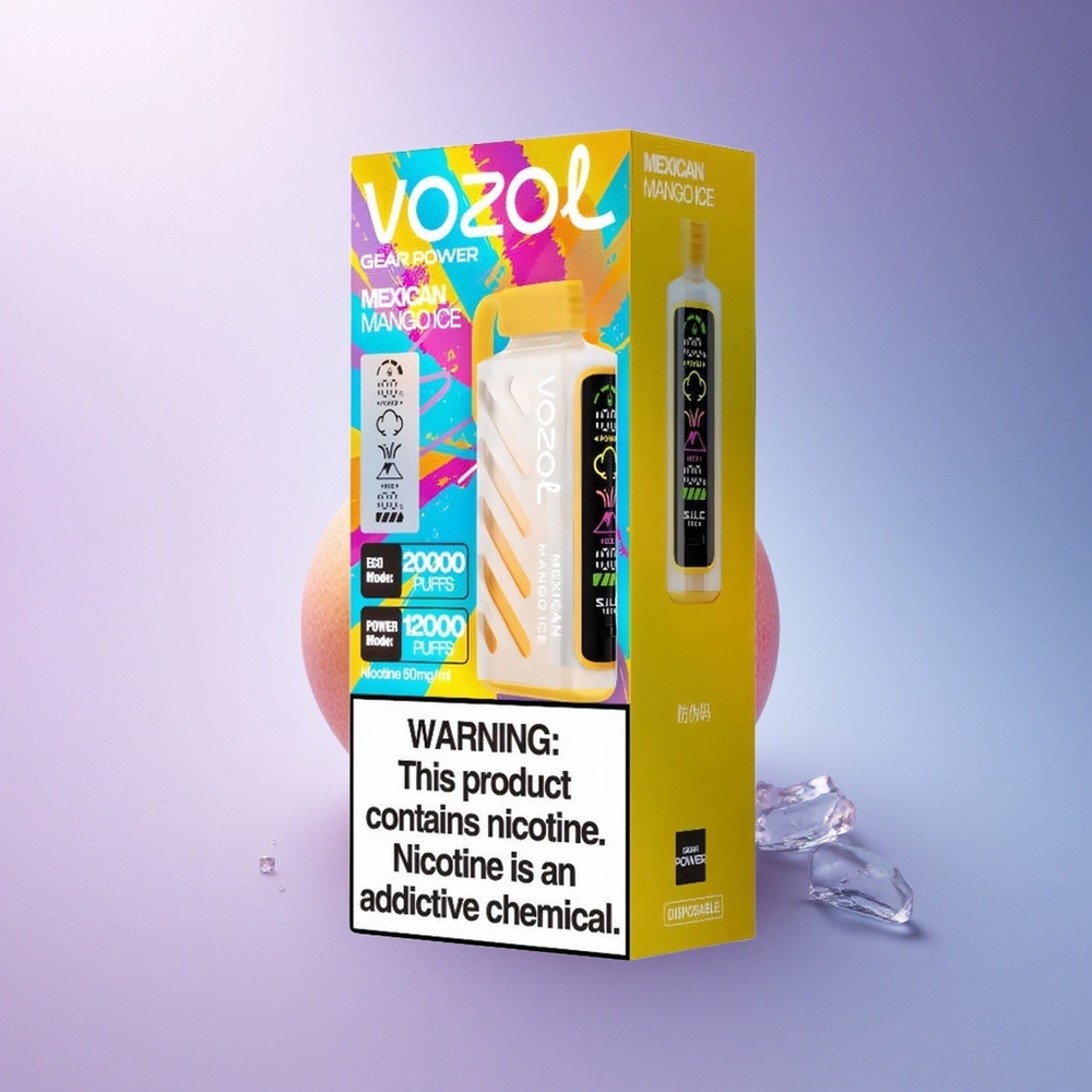 VOZOL Gear Power 20000 Puffs Mexican Mango Ice Dual Mesh Full Screen 20mL Nicotine 5%