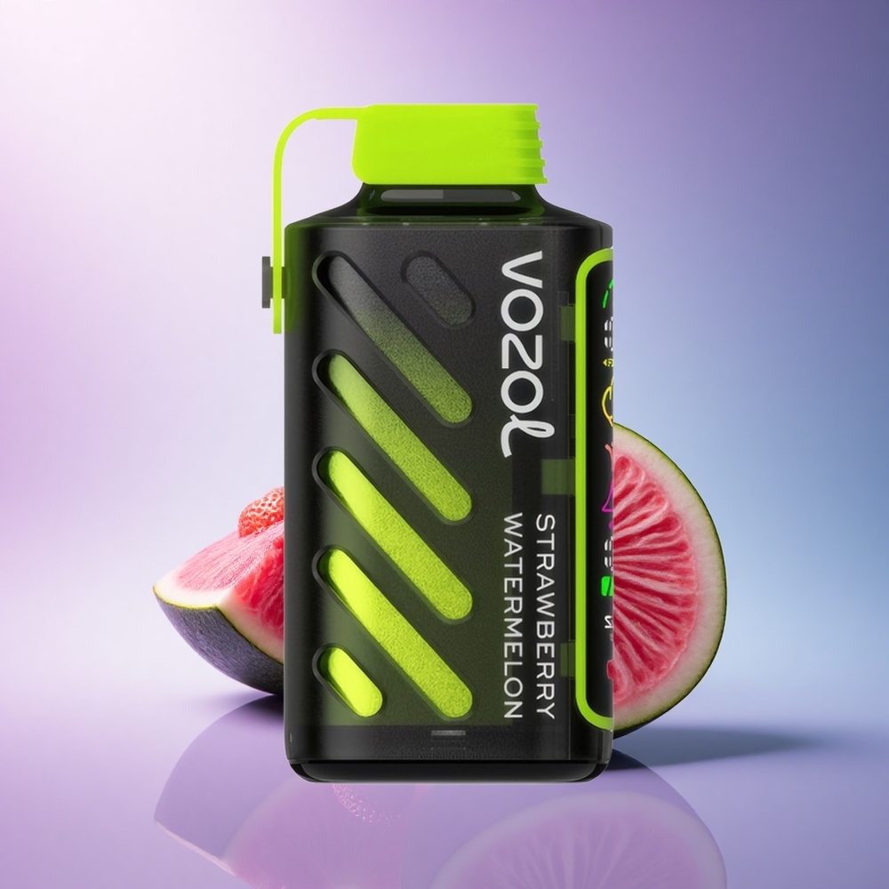 VOZOL Gear Power 20000 Puffs Strawberry Watermelon Dual Mesh Full Screen Display 20mL 5% Nicotine