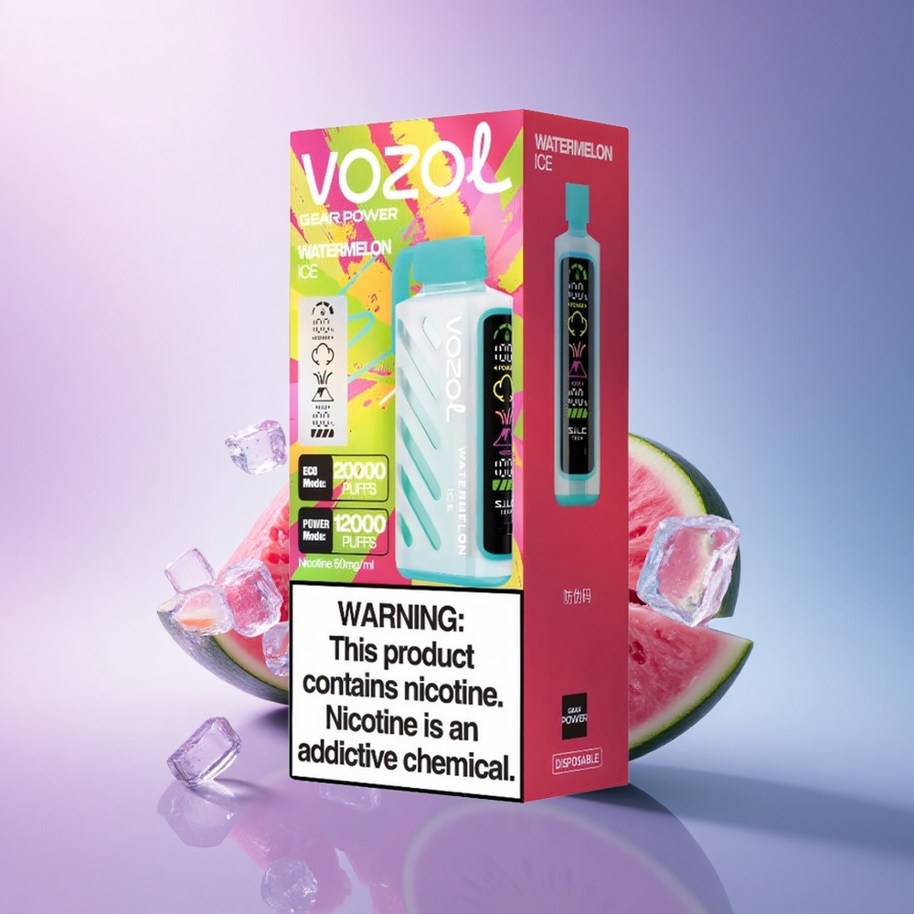 VOZOL Gear Power 20000 Puffs Watermelon Ice Dual Mesh 20mL 5% Nicotine
