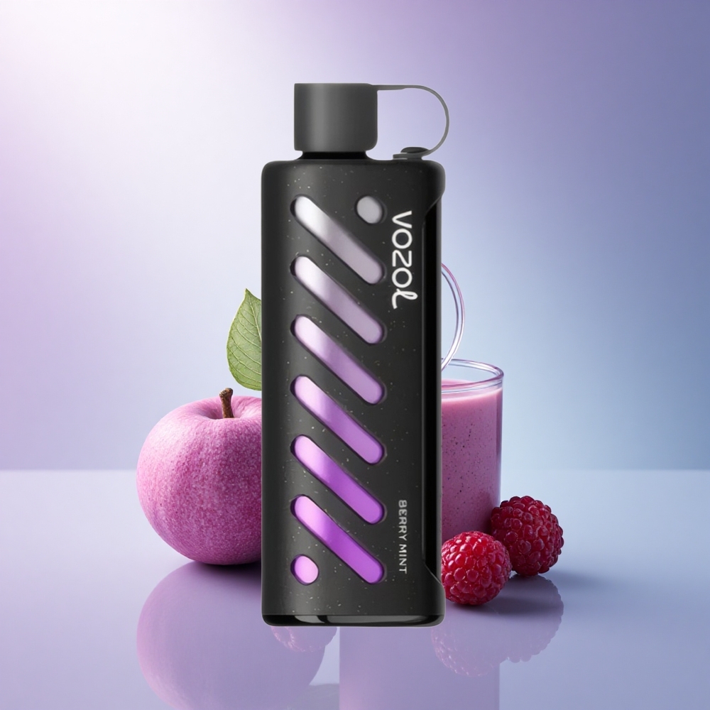 VOZOL Gear Shisha 25000 Puffs Berry Mint Smart Dual Mesh 5mg Nicotine 1000mAh