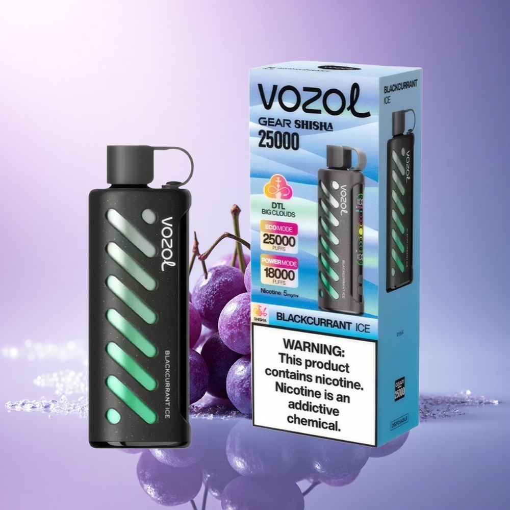 VOZOL Gear Shisha 25000 Puffs Blackcurrant Ice Dual Mesh 1000mAh