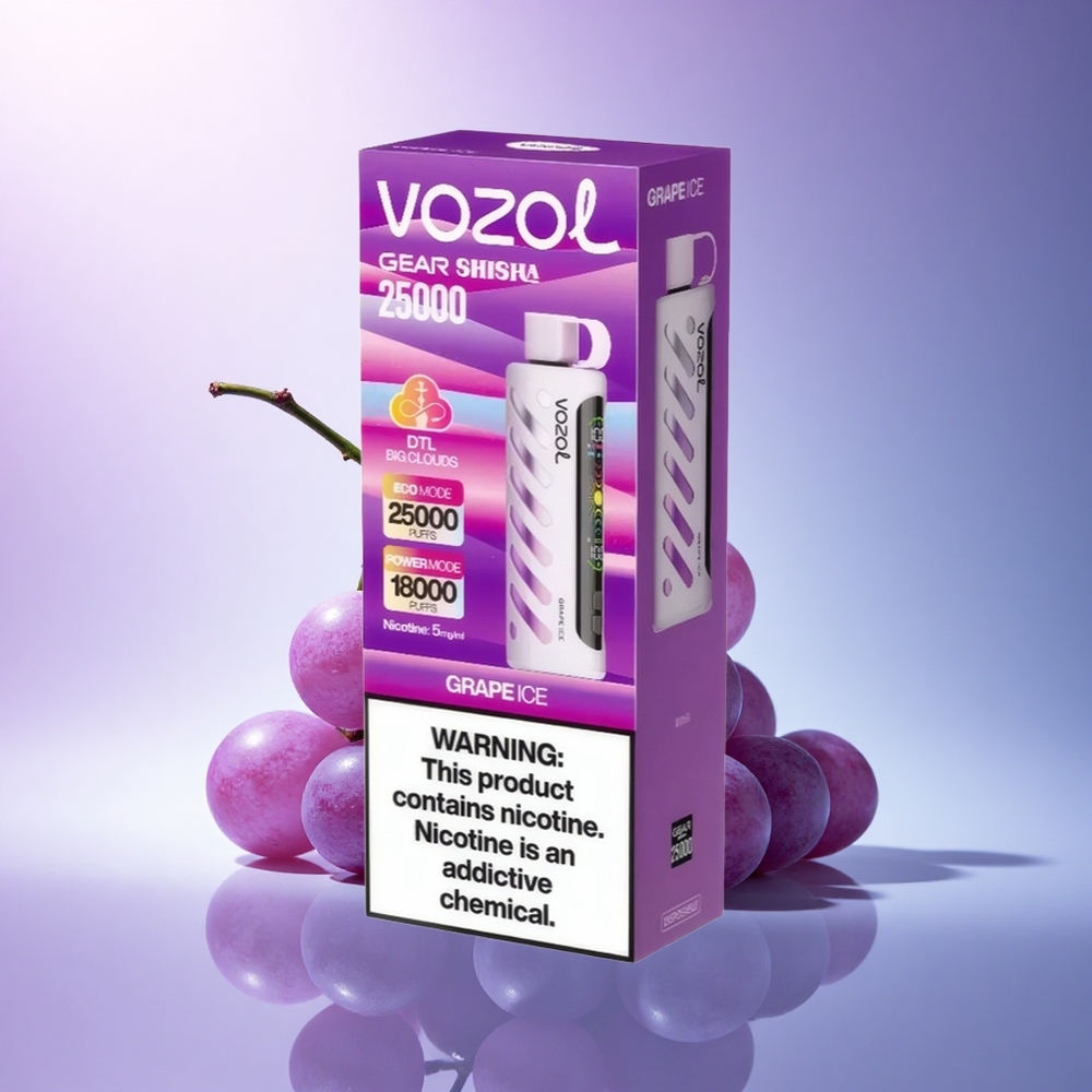 VOZOL Gear Shisha 25000 Puffs Grape Ice Dual Mesh 1000mAh