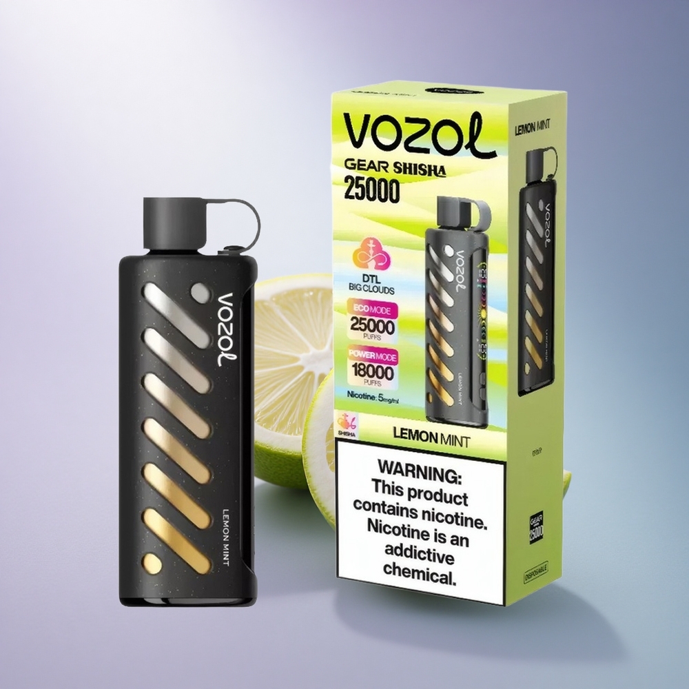VOZOL Gear Shisha 25000 Puffs Lemon Mint Dual Mesh 1000mAh