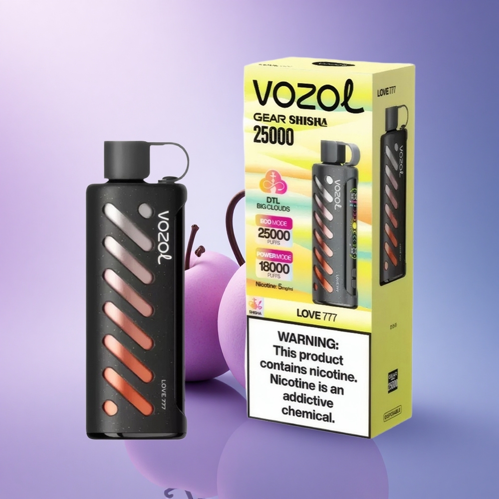 VOZOL Gear Shisha 25000 Puffs Love 777 Dual Mesh 5mg Nicotine 1000mAh