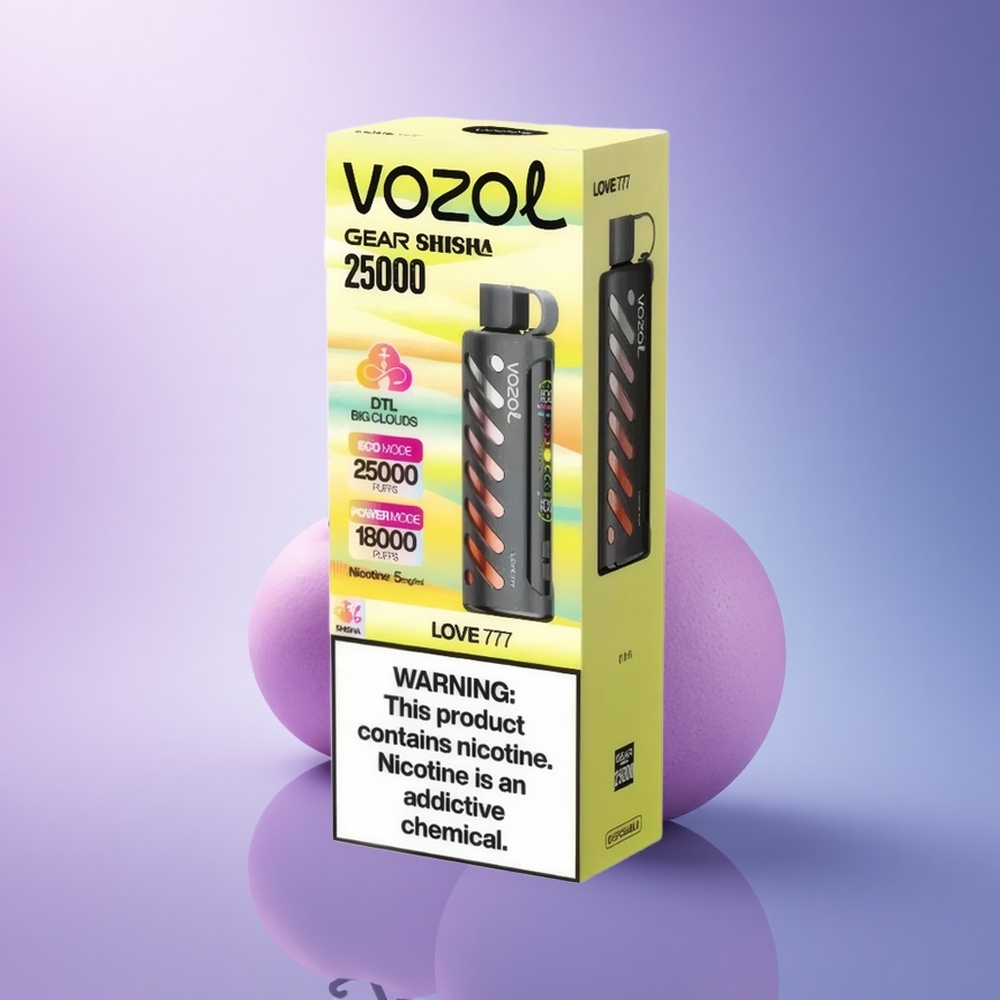 VOZOL Gear Shisha 25000 Puffs Love 777 Dual Mesh 5mg Nicotine 1000mAh