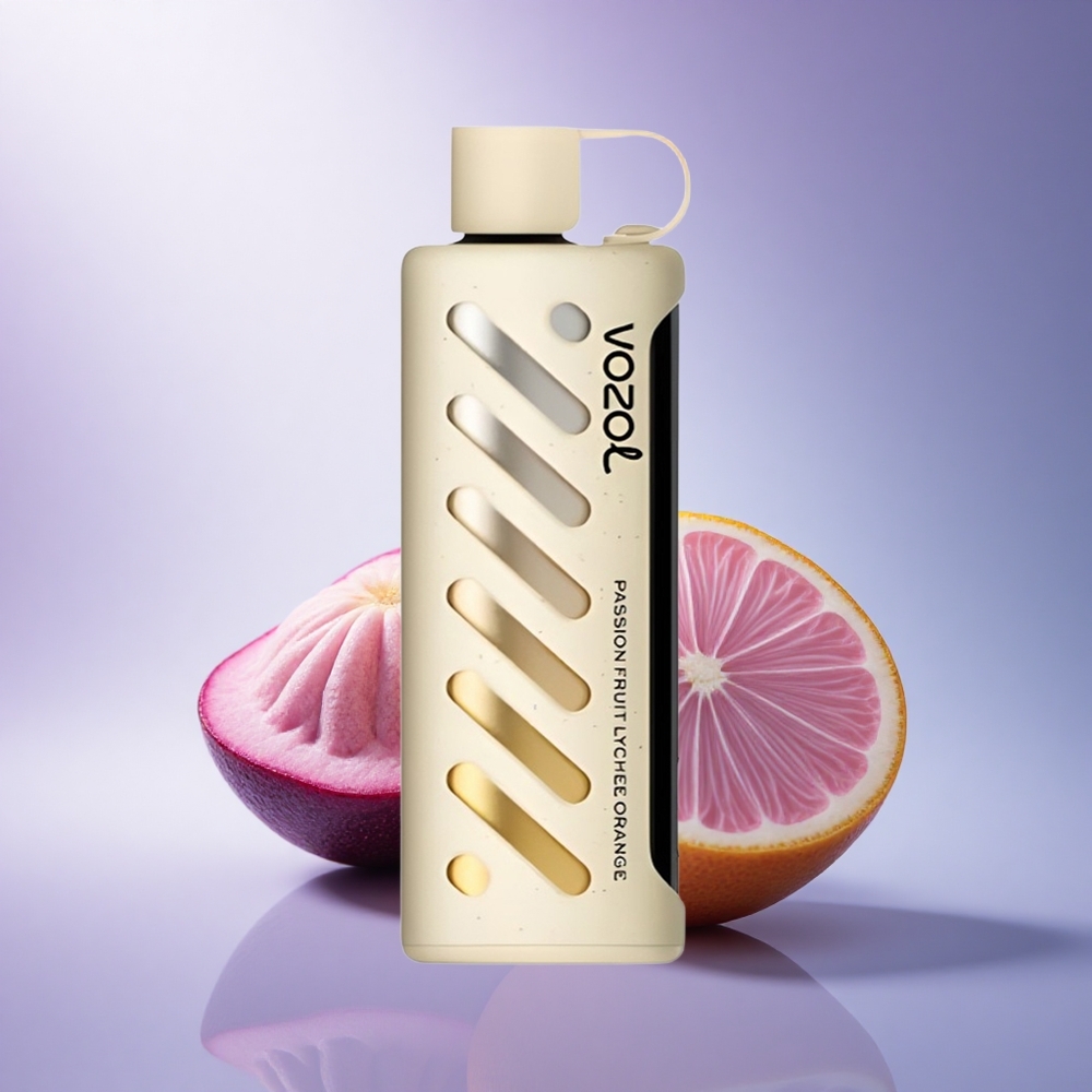 VOZOL Gear Shisha 25000 Puffs Passion Fruit Lychee Orange with Dual Mesh Modes and 5mg/ml Nicotine