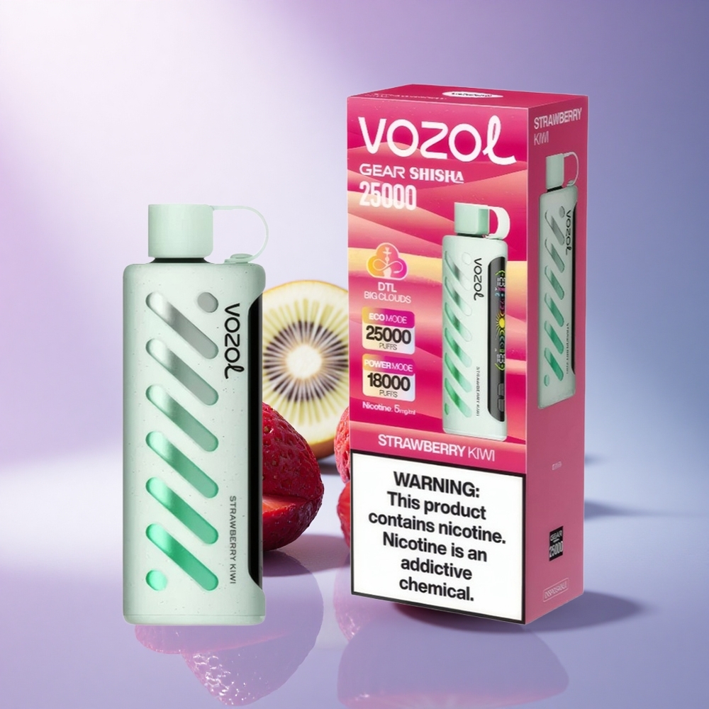 VOZOL Gear Shisha 25000 Puffs Strawberry Kiwi Dual Mesh 1000mAh