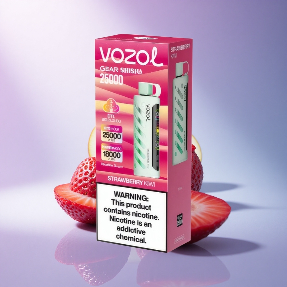 VOZOL Gear Shisha 25000 Puffs Strawberry Kiwi Dual Mesh 1000mAh