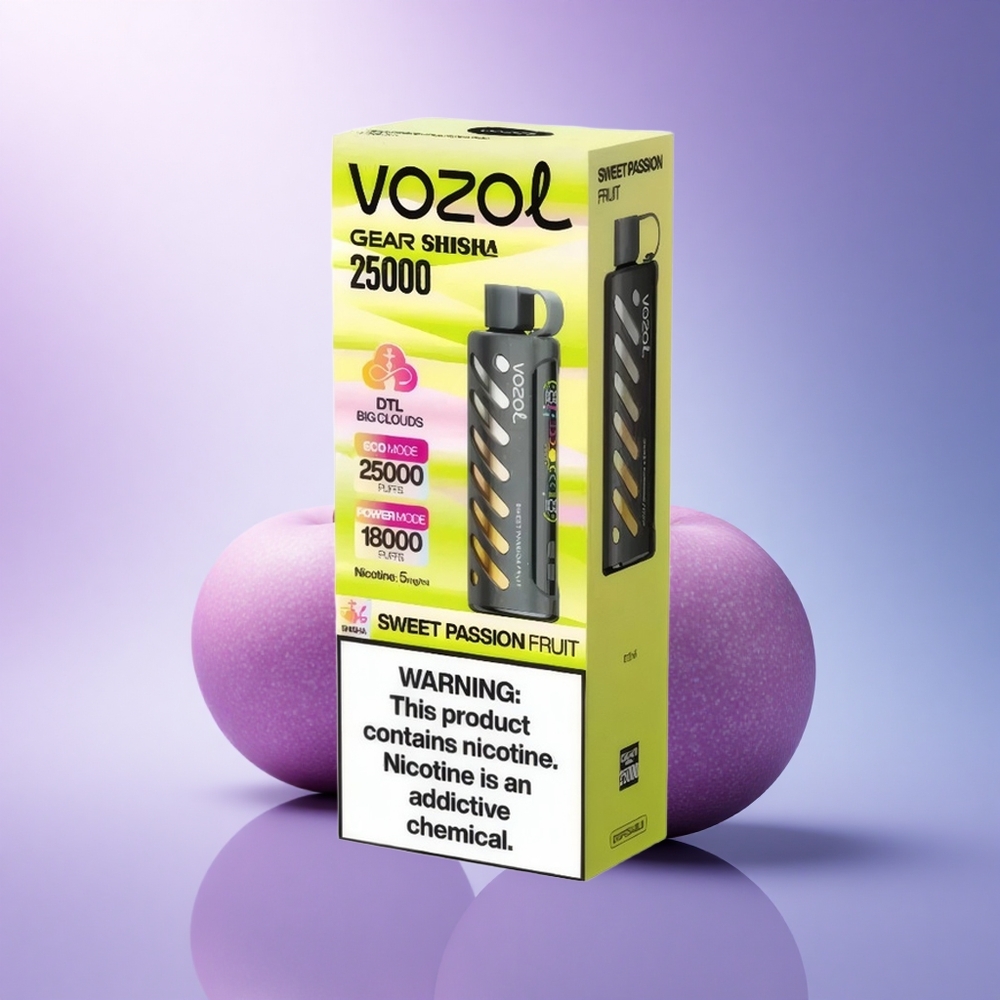 VOZOL Gear Shisha 25000 Puffs Sweet Passion Fruit Dual Mesh 1000mAh