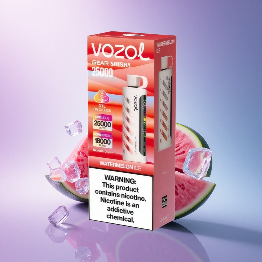 VOZOL Gear Shisha 25000 Puffs Watermelon Ice Dual Mesh 1000mAh
