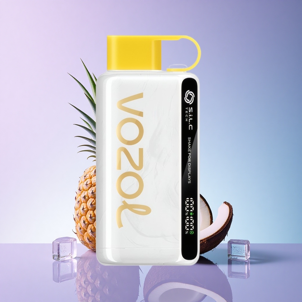VOZOL STAR 9000/12000 Puffs Pineapple Coconut Ice Recycled Plastic Shake Display