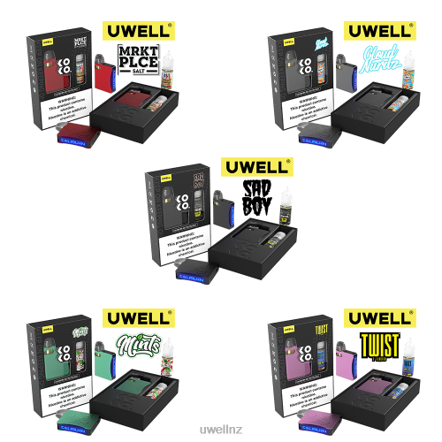 UWELL CALIBURN AK3 KIT + A3S 0.8OHM PODS (X2) + DADDY\'S VAPOR 10ML SALTS 50MG | UWELL Auckland CRL: Black/FLV: Custard Cookie 50mg L0PHN243