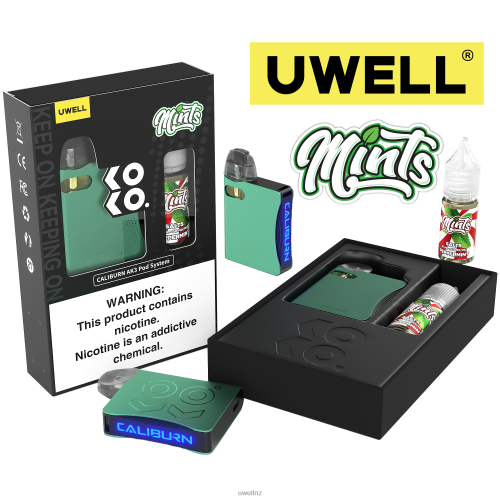 UWELL CALIBURN AK3 KIT + A3S 0.8OHM PODS (X2) + DADDY\'S VAPOR 10ML SALTS 50MG | UWELL Auckland CRL: Black/FLV: Custard Cookie 50mg L0PHN243