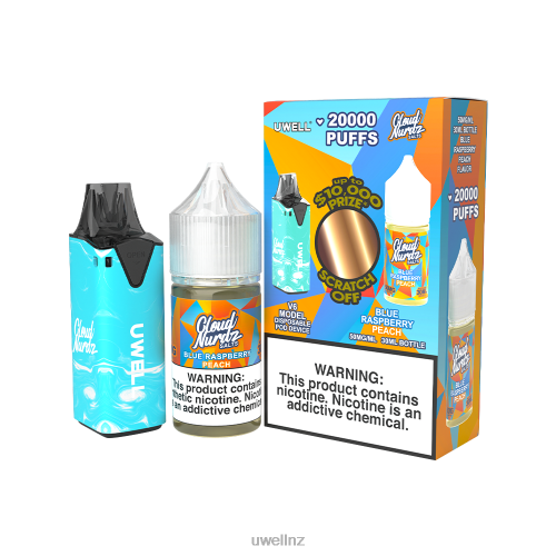 UWELL V6 DISPOSABLE DEVICE + DADDY\'S VAPOR 30ML JUICE - COLLAB BUNDLE | UWELL Auckland CLR: Blue/FLV: Blue Raspberry Peach 50mg L0PHN203