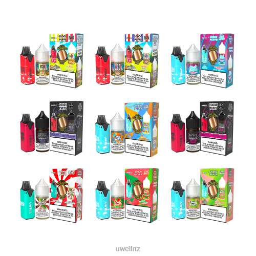 UWELL V6 DISPOSABLE DEVICE + DADDY\'S VAPOR 30ML JUICE - COLLAB BUNDLE | UWELL Auckland CLR: Blue/FLV: Blue Raspberry Peach 50mg L0PHN203