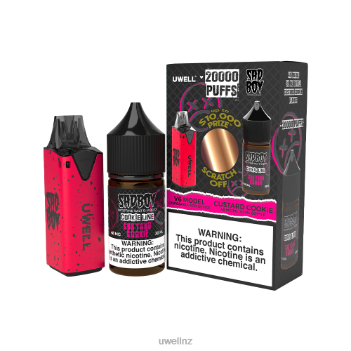 UWELL V6 DISPOSABLE DEVICE + DADDY\'S VAPOR 30ML JUICE - COLLAB BUNDLE | UWELL Auckland CLR: Blue/FLV: Blue Raspberry Peach 50mg L0PHN203