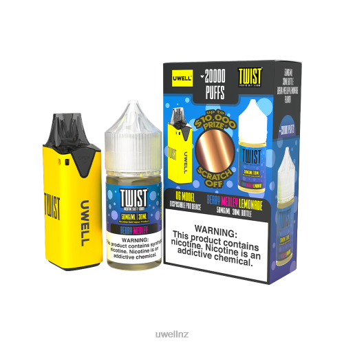 UWELL V6 DISPOSABLE DEVICE + DADDY\'S VAPOR 30ML JUICE - COLLAB BUNDLE | UWELL Auckland CLR: Blue/FLV: Blue Raspberry Peach 50mg L0PHN203