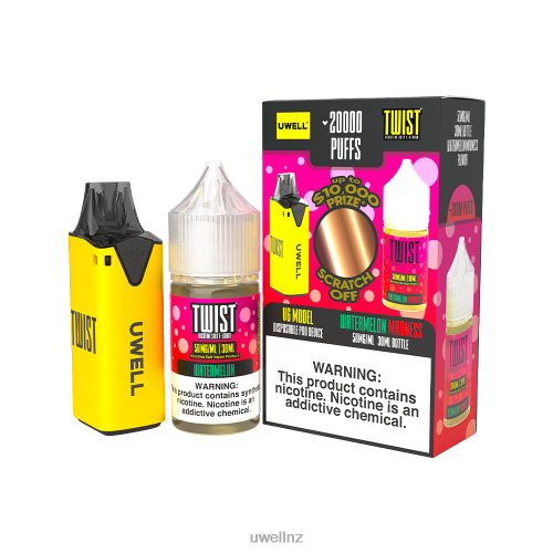UWELL V6 DISPOSABLE DEVICE + DADDY\'S VAPOR 30ML JUICE - COLLAB BUNDLE | UWELL Auckland CLR: Blue/FLV: Blue Raspberry Peach 50mg L0PHN203