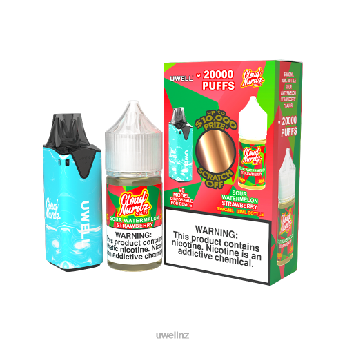 UWELL V6 DISPOSABLE DEVICE + DADDY\'S VAPOR 30ML JUICE - COLLAB BUNDLE | UWELL Auckland CLR: Blue/FLV: Blue Raspberry Peach 50mg L0PHN203