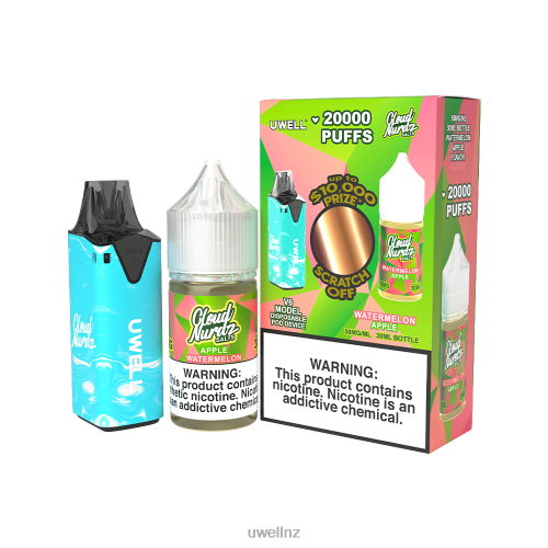 UWELL V6 DISPOSABLE DEVICE + DADDY\'S VAPOR 30ML JUICE - COLLAB BUNDLE | UWELL Auckland CLR: Blue/FLV: Blue Raspberry Peach 50mg L0PHN203