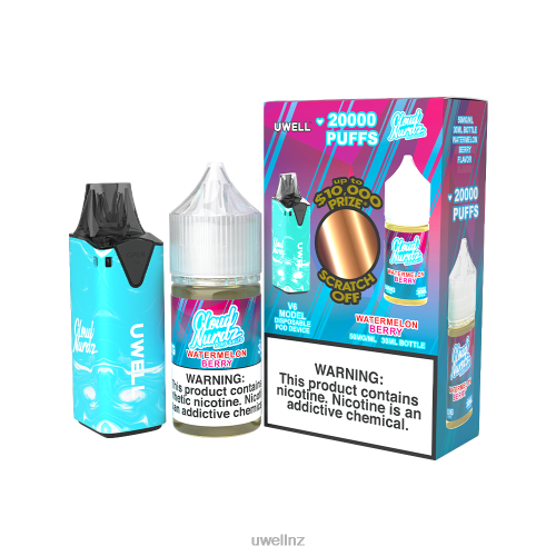 UWELL V6 DISPOSABLE DEVICE + DADDY\'S VAPOR 30ML JUICE - COLLAB BUNDLE | UWELL Auckland CLR: Blue/FLV: Blue Raspberry Peach 50mg L0PHN203