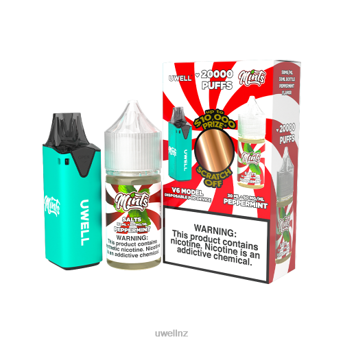 UWELL V6 DISPOSABLE DEVICE + DADDY\'S VAPOR 30ML JUICE - COLLAB BUNDLE | UWELL Auckland CLR: Blue/FLV: Blue Raspberry Peach 50mg L0PHN203