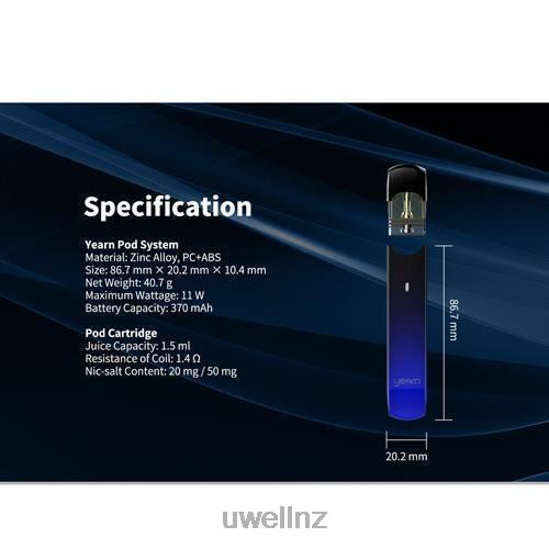 UWELL YEARN POD DEVICE (PODS NOT INCLUDED) | UWELL Wellington Black L0PHN254